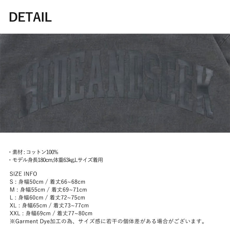 HIDE AND SEEK / College L/S Tee(24aw) BigSilhouette ハイドアンドシーク カレッジロンT (ビックシルエット) D－ブラック