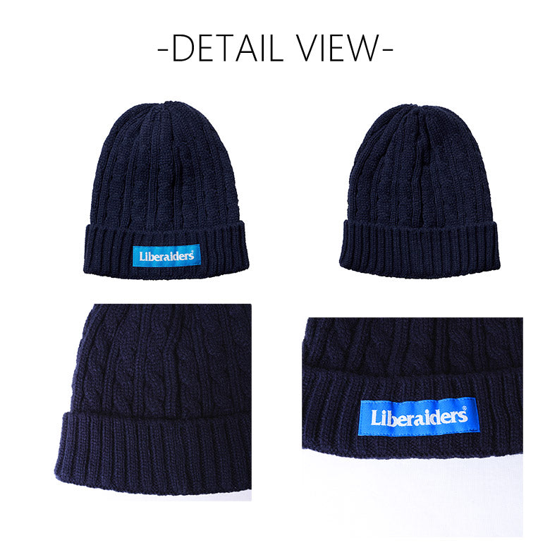 Liberaiders (リベレイダース) 24 F/W ケーブルニット キャップ CABLE KNIT CAP 78906  ネイビー