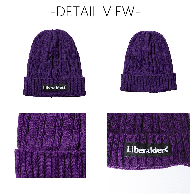 Liberaiders (リベレイダース) 24 F/W ケーブルニット キャップ CABLE KNIT CAP 78906  パープル