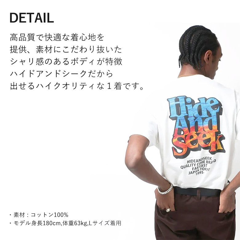 HIDE AND SEEK ハイドアンドシーク / Californication S/S Tee (24ss) カリフォルニケーション Tシャツ / D-ブラック