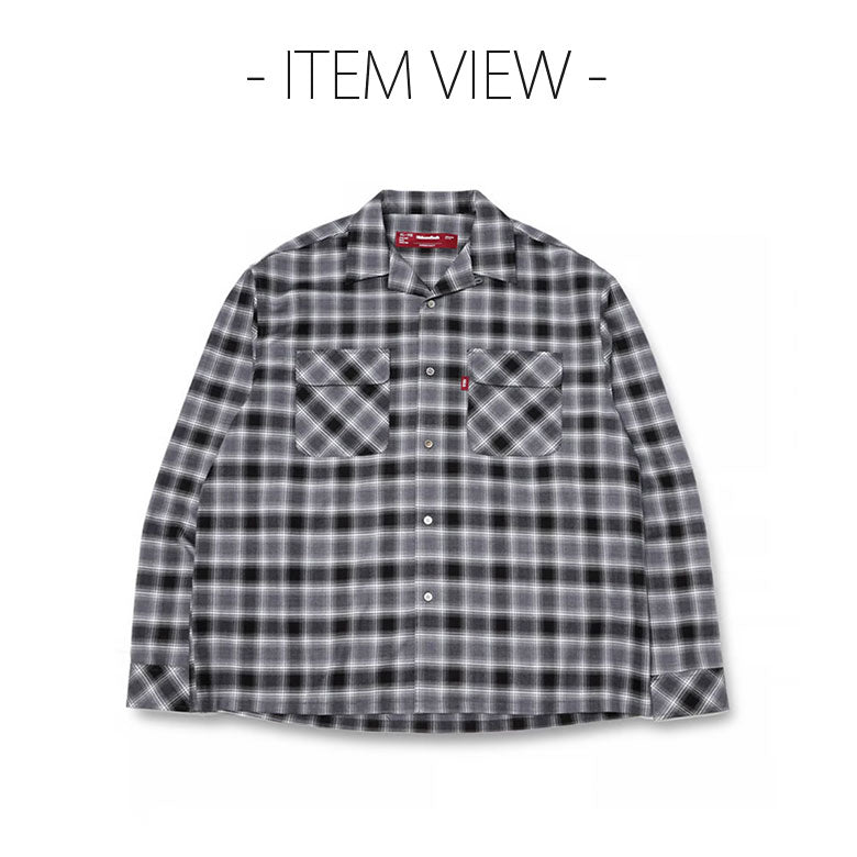 HIDE AND SEEK / Ombre Check L/S Shirt(24aw) ハイドアンドシーク オンブレ チェックシャツ  グレー