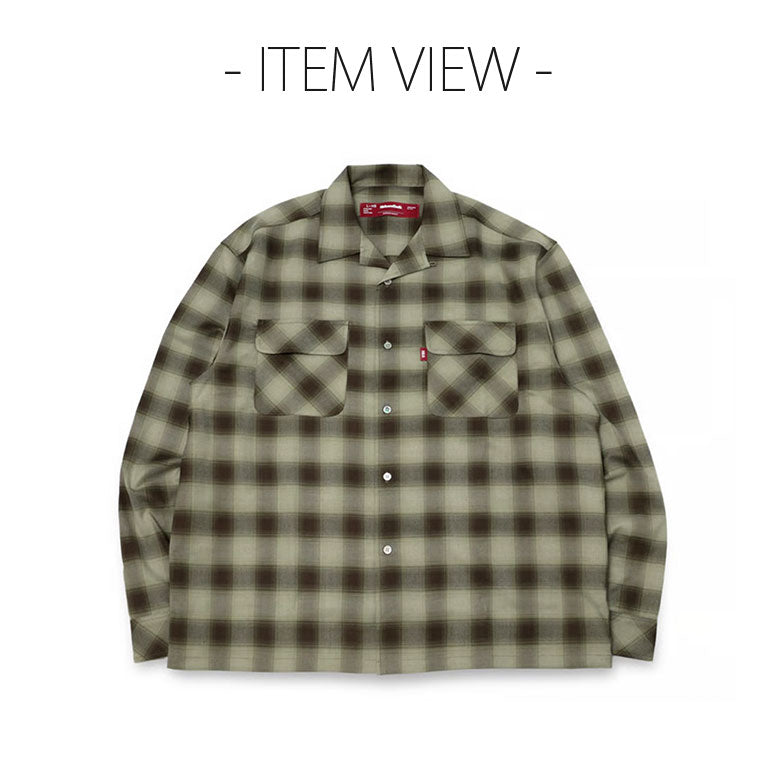 HIDE AND SEEK / Ombre Check L/S Shirt(24aw) ハイドアンドシーク オンブレ チェックシャツ  オレンジ グリーン