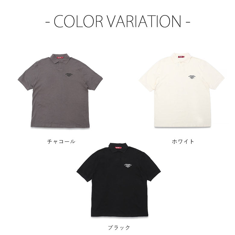 HIDE AND SEEK ハイドアンドシーク / H&S Polo(24ss) エイチアンドエス ポロシャツ / チャコールグレー