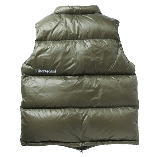 NANGA X LIBERAIDERS  (ナンガ リベレイダース) RIPSTOP NYLON DOWN VEST リップストップ ダウンベスト オリーブ