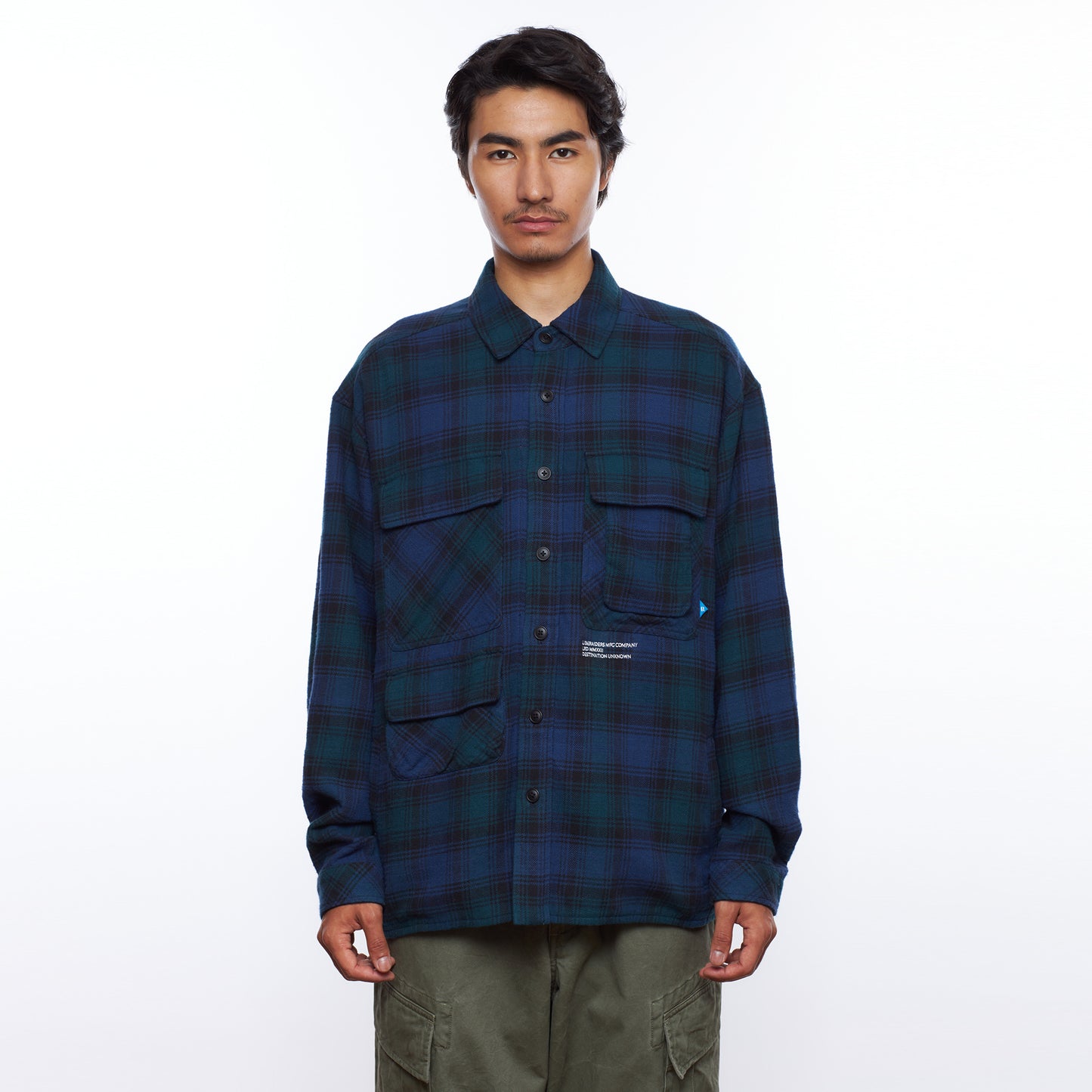 Liberaiders (リベレイダース) 24 F/W  マルチポケットフランネルチェックシャツ MULTI POCKET PLAID SHIRT 78101 / NAVY