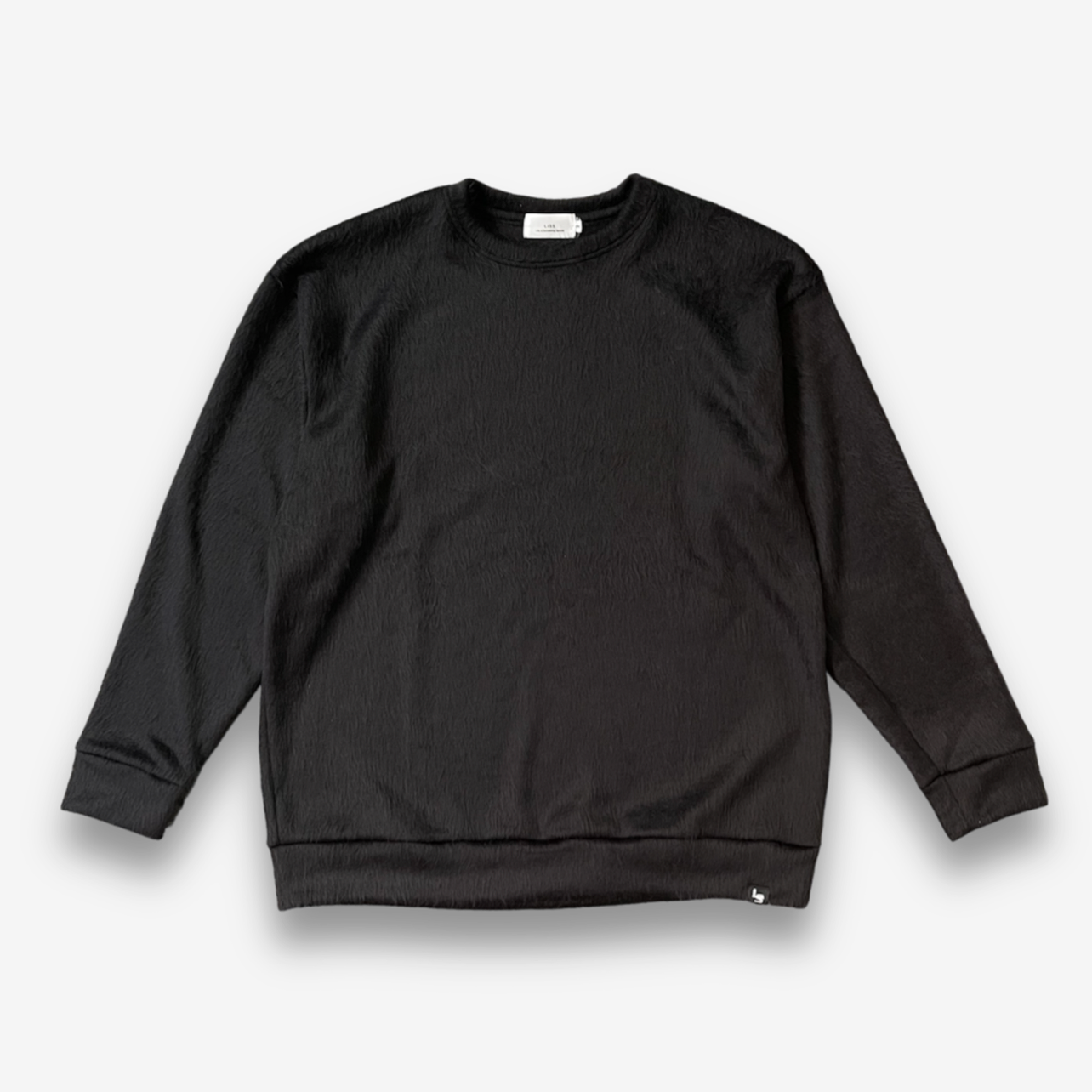 Liss / SHAGGY CREW NECK CUT&SEWN / BLACK