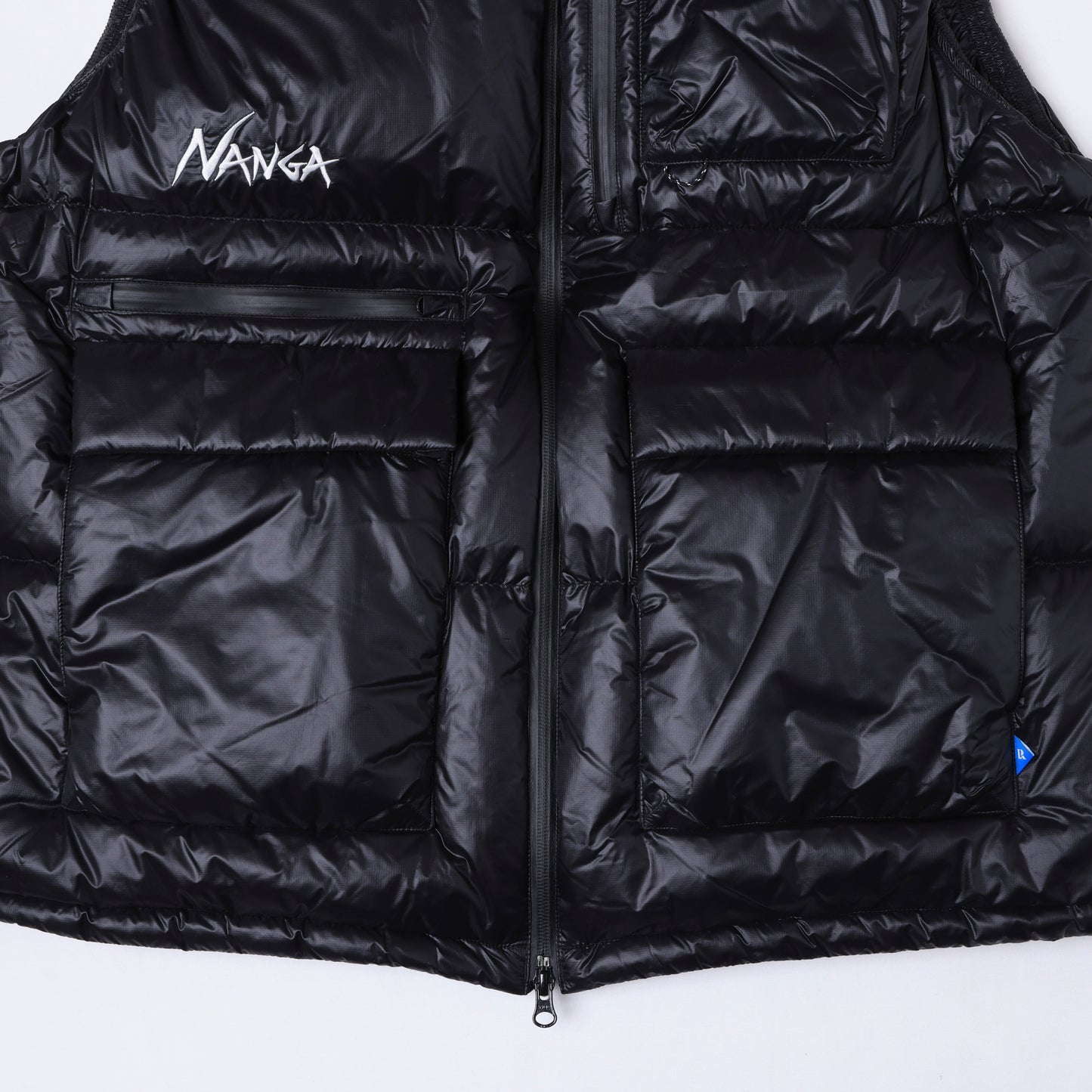 NANGA X LIBERAIDERS  (ナンガ リベレイダース) RIPSTOP NYLON DOWN VEST リップストップ ダウンベスト ブラック