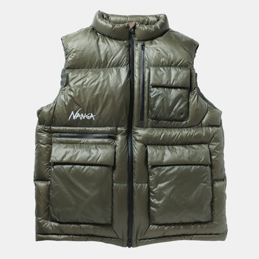 NANGA X LIBERAIDERS  (ナンガ リベレイダース) RIPSTOP NYLON DOWN VEST リップストップ ダウンベスト オリーブ