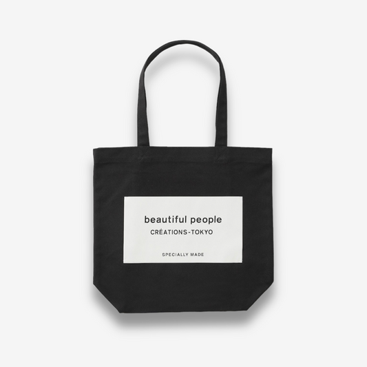 beautiful people （ビューティフルピープル）/ SDGs name tag tote bag / BLACK