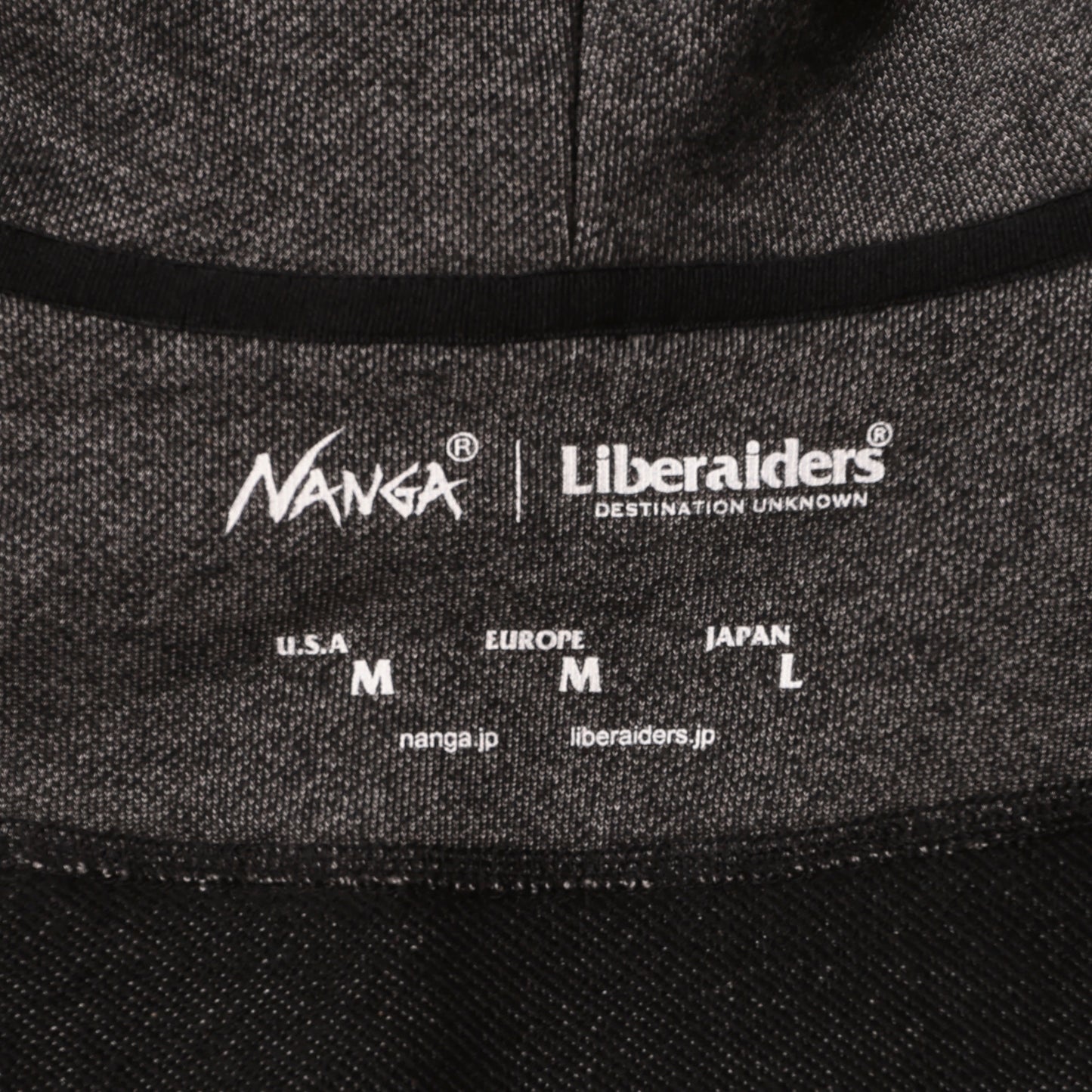 NANGA X LIBERAIDERS (ナンガ リベレイダース) ECO HYBRID HOODIE エコハイブリッド スウェット パーカー ブラック