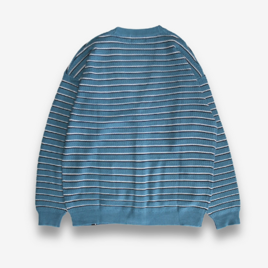 Liss / BORDER LONG SLEEVE KNIT / BLUE