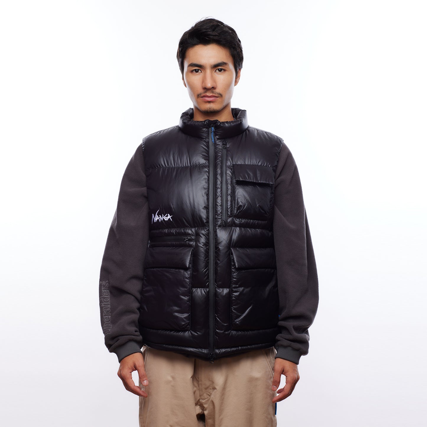 NANGA X LIBERAIDERS  (ナンガ リベレイダース) RIPSTOP NYLON DOWN VEST リップストップ ダウンベスト ブラック