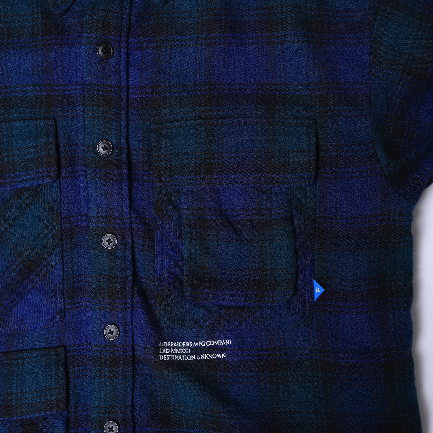 Liberaiders (リベレイダース) 24 F/W  マルチポケットフランネルチェックシャツ MULTI POCKET PLAID SHIRT 78101 / NAVY