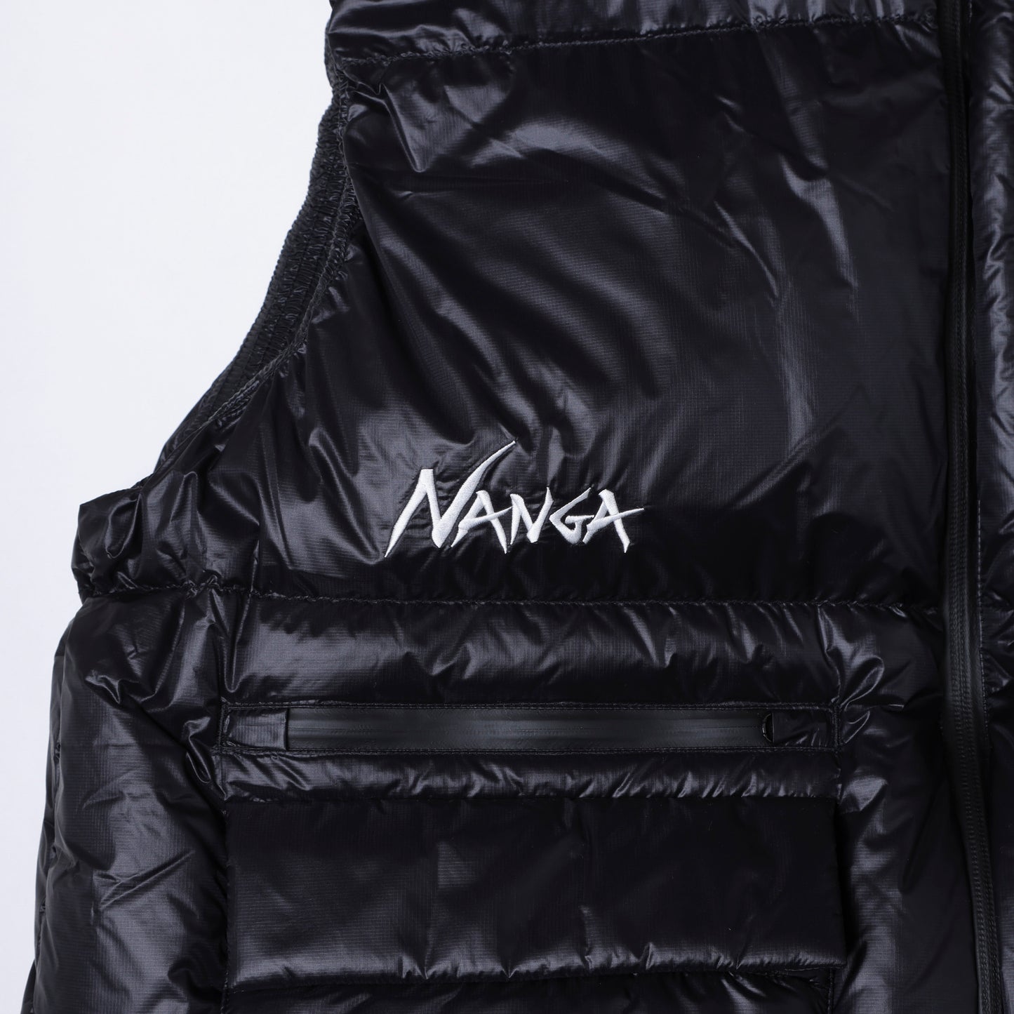 NANGA X LIBERAIDERS  (ナンガ リベレイダース) RIPSTOP NYLON DOWN VEST リップストップ ダウンベスト ブラック