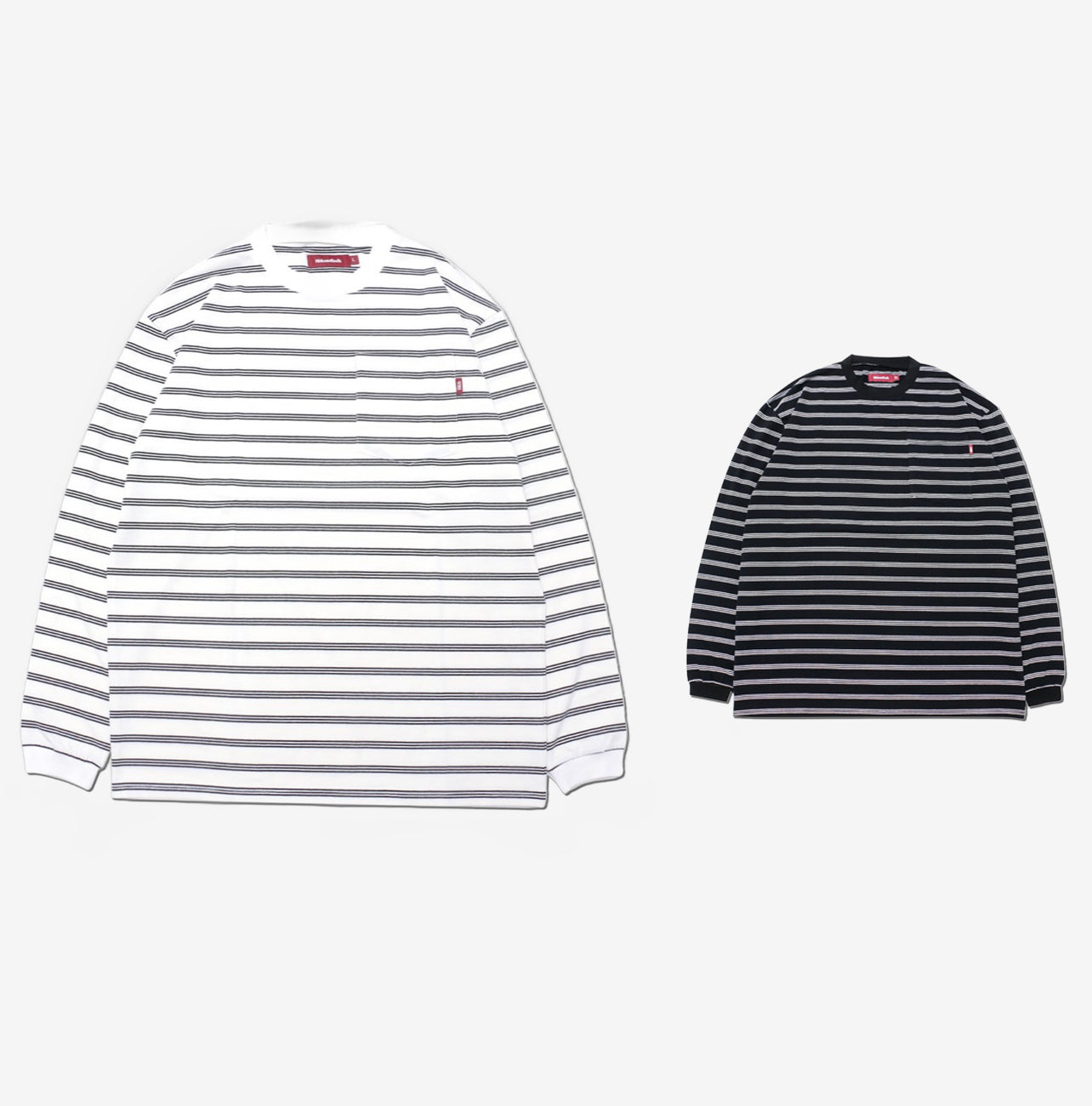 HIDE AND SEEK / Striped Pocket L/S Tee (23AW)