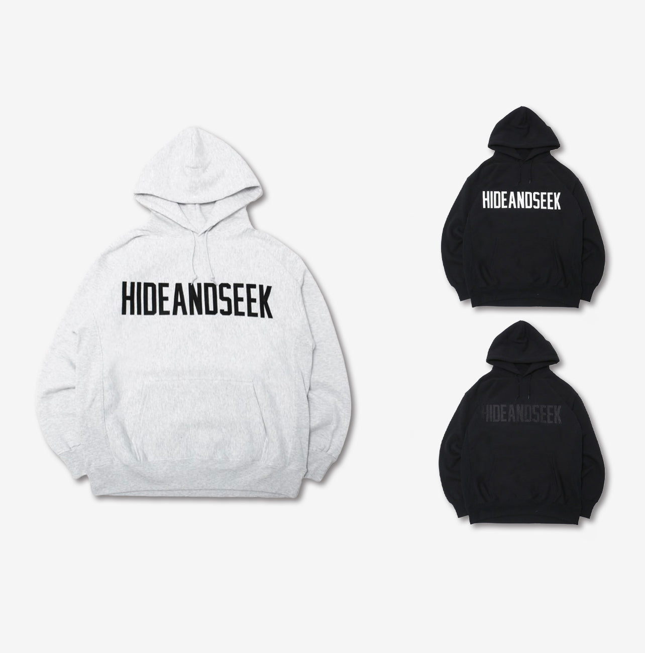 HIDE AND SEEK College Hooded Sweat Shirt(23aw)